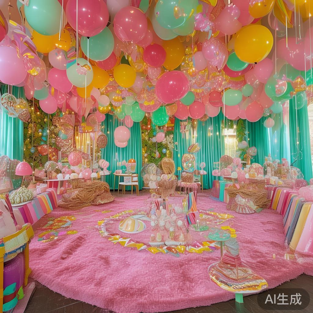 为了营造出令人陶醉的奇幻氛围，场地布置至关重要。可